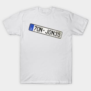 Jon Jones - License Plate T-Shirt